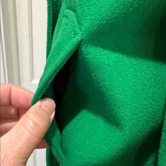 Old Navy sz L Kelly green wool blend preppy pea coat - Picture 4 of 10